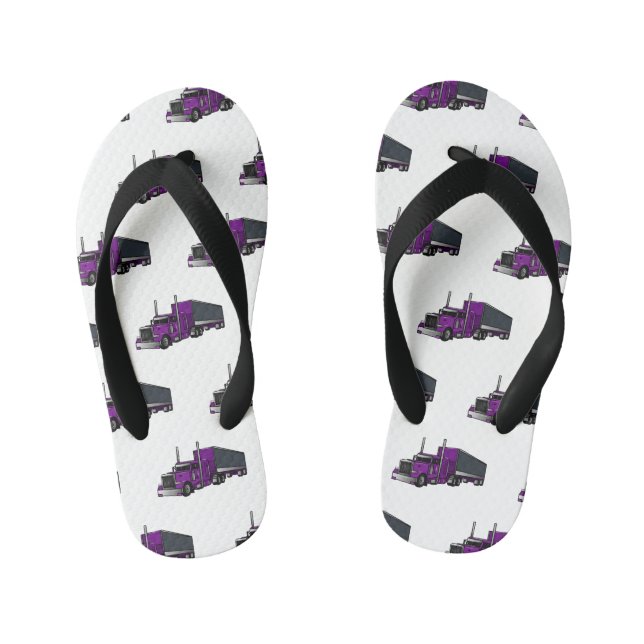 Tongs Enfants Illustration de camion semi-remorque (Semelle)