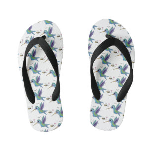 Tongs Enfants Illustration de dessin animé d'un colibri abeille