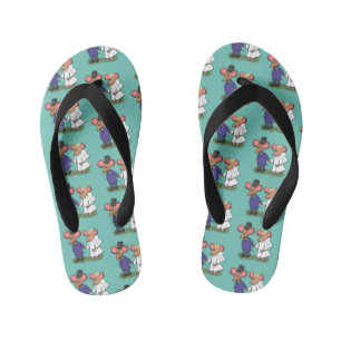 Tongs Enfants Illustration de dessin animé d'un couple de souris