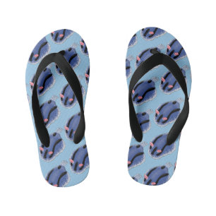 Tongs Enfants Illustration de dessin animé d'une jolie nudibranc