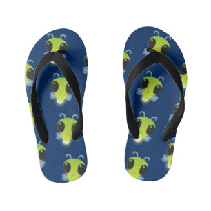 Tongs Enfants Illustration de dessin animé d'une luciole verte m