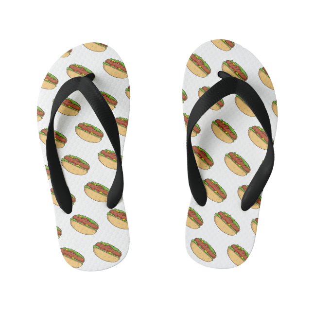 Tongs Enfants Illustration de Hot dog (Semelle)