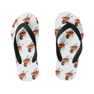 Tongs Enfants Illustration de la brouette en brouette orange trè
