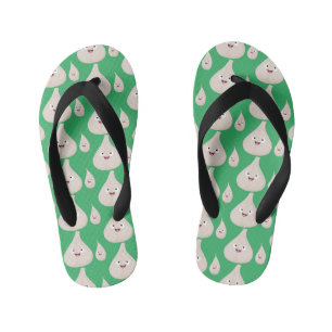 Tongs Enfants Illustration de légume de dessin animé à l'ail mig