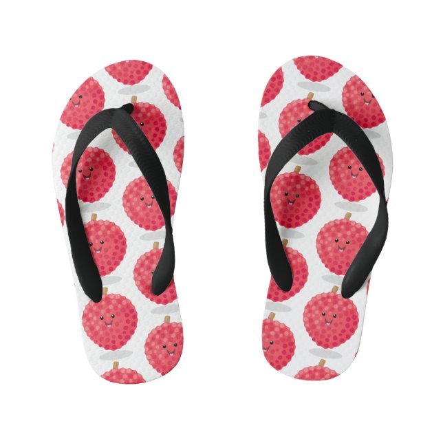 Tongs Enfants Illustration de litchee rose mignon (Semelle)