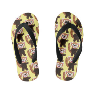 Tongs Enfants Illustration de panda rouge mignon