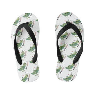 Tongs Enfants Illustration d'un insecte du cricket vert mou
