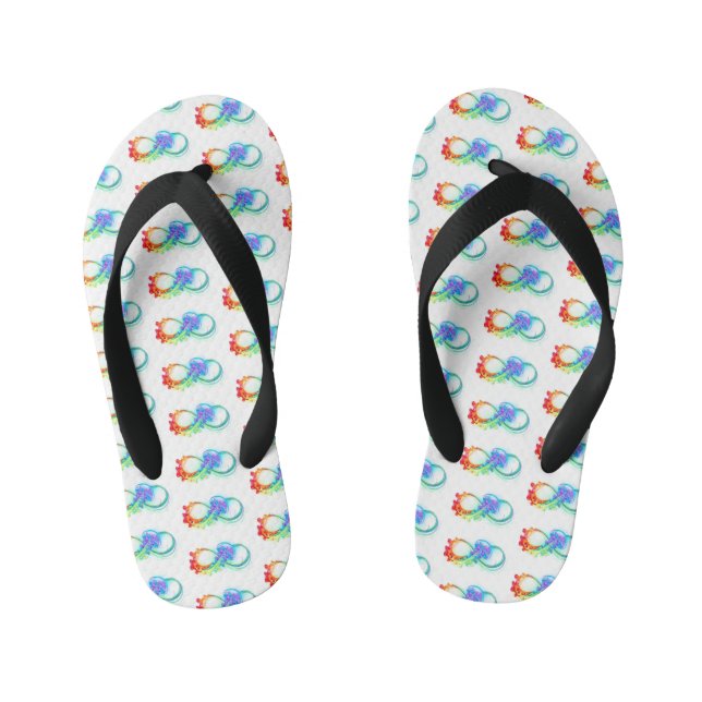 Tongs Enfants Infinity avec Rainbow Jellyfish (Semelle)