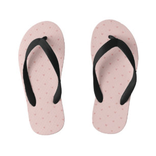 Tongs Enfants Jolis cœurs roses pastel