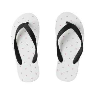 Tongs Enfants Jolis cœurs roses pastel