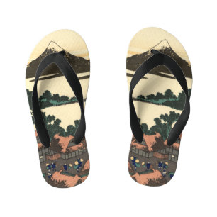 Tongs Enfants Katsushika Hokusai Dawn dans la province de Kai