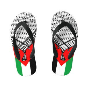 Tongs Enfants Keffiyeh Écharpe palestinienne tissu traditionnel