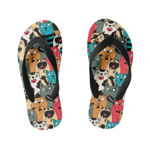 Tongs Enfants La foule de chats