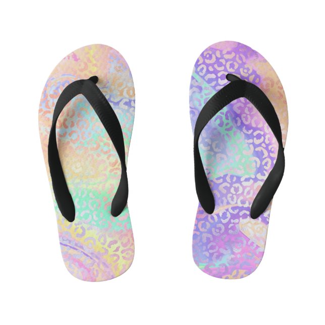 Tongs Enfants La série Léopard Iridescent Design 3 (Semelle)