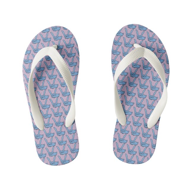 Tongs Enfants Lapin bleu clair (Semelle)