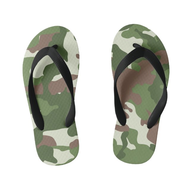 Tongs Enfants Les garçons amateurs de motif camo (Semelle)