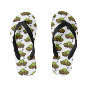 Tongs Enfants Les grenouilles règlent la grenouille de dessin an