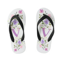 Lettre initiale V Plus Design floral