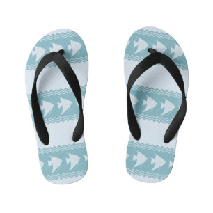 Tongs Enfants Light Blue Coastal Angelfish Stripes