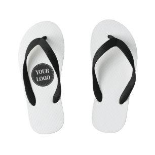 Tongs Enfants Logo de code QR noir élégant, minimaliste et élanc