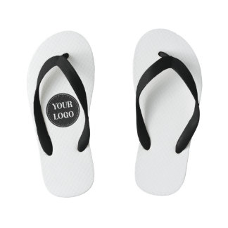 Tongs Enfants Logo de code QR noir élégant, minimaliste et élanc