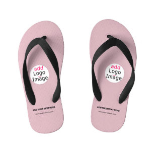 Tongs Enfants Logo personnalisé Business Chic Dusty Rose rose