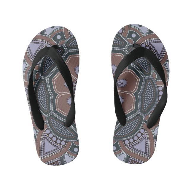 Tongs Enfants Mandala Creation, tous les points pour un 6 (Semelle)