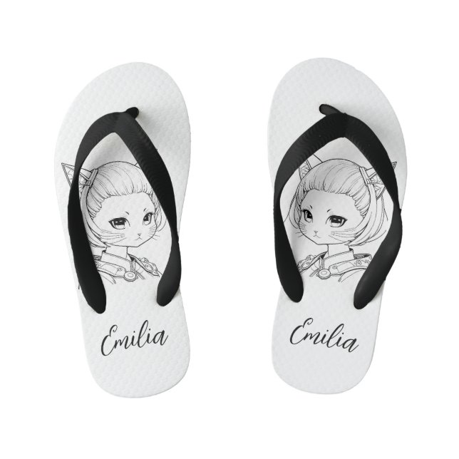 Tongs Enfants Manga Chatte Fille (Semelle)