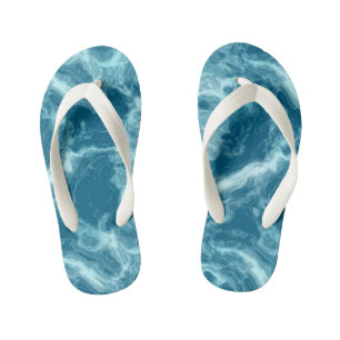 Tongs Enfants Marbre d'eau bleue