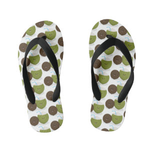 Tongs Enfants Mignons coconuts kawaii illustration de dessin ani