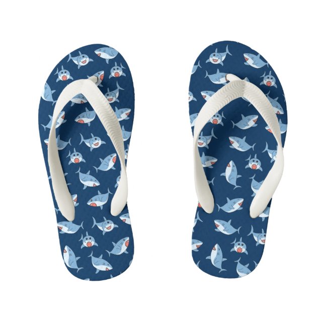 Tongs Enfants Mignons requins blancs motif océan (Semelle)