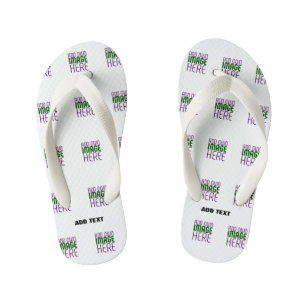 TONGS ENFANTS MODELE DE TEXTE D'IMAGE BLANC SIMPLE ÉDITABLE MODE