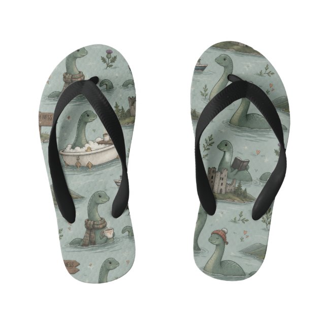 Tongs Enfants Monstre du Loch Ness  (Semelle)
