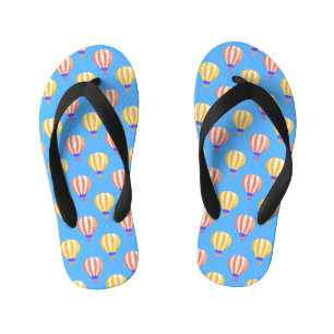 Tongs Enfants Motif de ballons à air chaud rouge et jaune