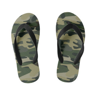 Tongs Enfants Motif de camouflage de bois tactique militaire Cam