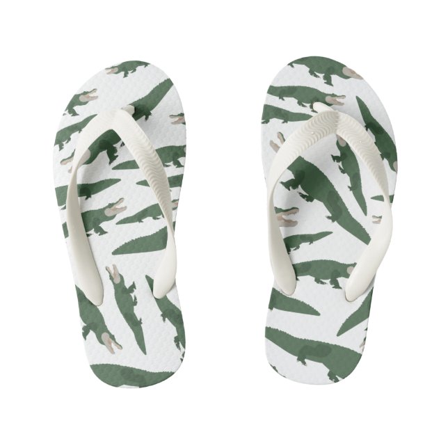 Tongs Enfants Motif de crocodile de l'alligator mignon (Semelle)