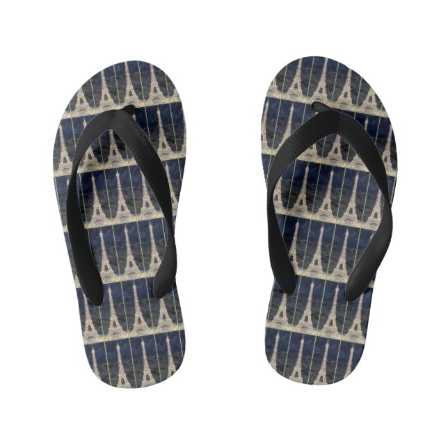 Tongs Enfants Motif de la Tour Eiffel (Semelle)