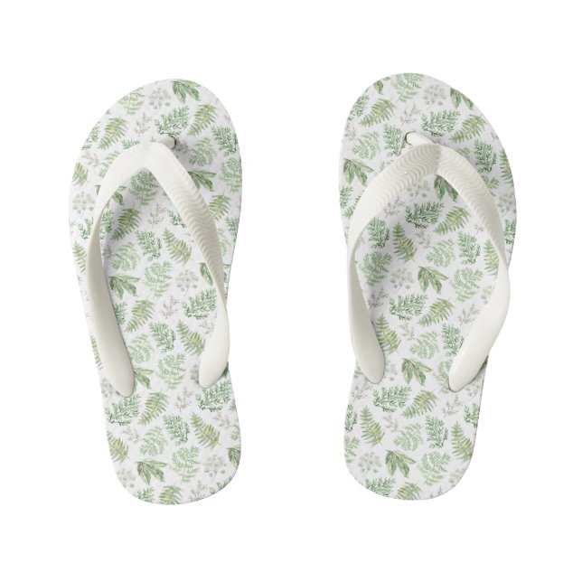 Tongs Enfants Motif de la verdure forestière (Semelle)