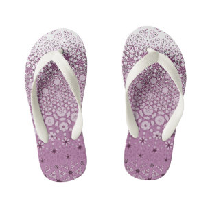 Tongs Enfants Motif de métamorphose florale