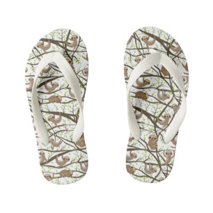 Tongs Enfants Motif de Sloth souriant