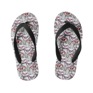 Tongs Enfants Motif Owl Eyeglasses