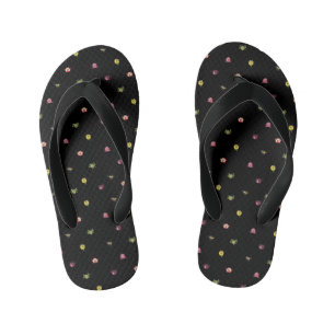 Tongs Enfants motif troll noir