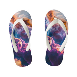 Tongs Enfants Nébuleuse d'art de l'espace abstrait - Cosmique co