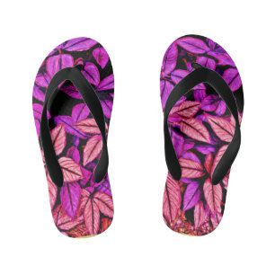 Tongs Enfants Neon Feuille se demande