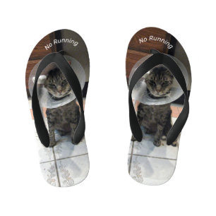 Tongs Enfants Oliver's Warning - Drôle Chat Flip Flops