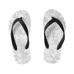 Tongs Enfants papier peint fleurs 1