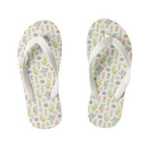 Tongs Enfants Pastel Cactus et Motif succulent