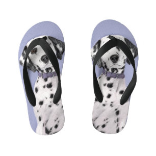 Tongs Enfants Peinture Dalmatienne - Cute Original Chien Art
