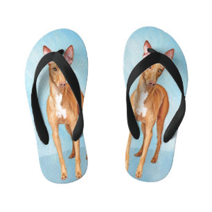 Tongs Enfants Peinture Pharaon Hound - Cute Original Chien Art