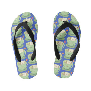 Tongs Enfants Personnage de dessin animé humoristique de tasse d